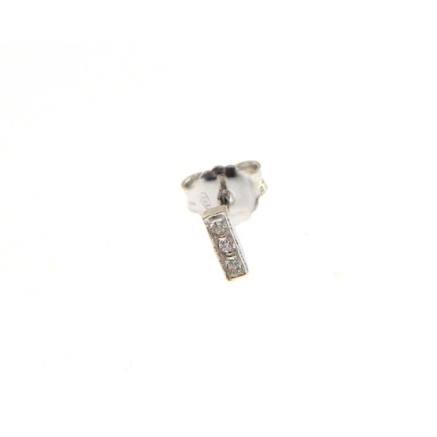 Monorecchino I Argento Rodiato Con Zirconi