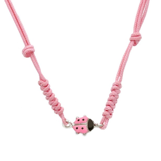 Girocollo in argento 925/°°° e smalto con coccinella