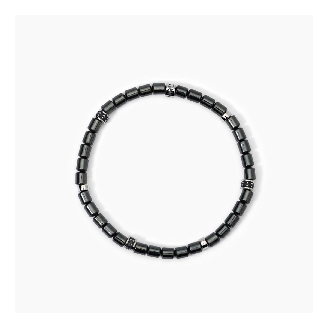 MABINA 533814 - Bracciale in argento 925/°°° ematite e zirconi