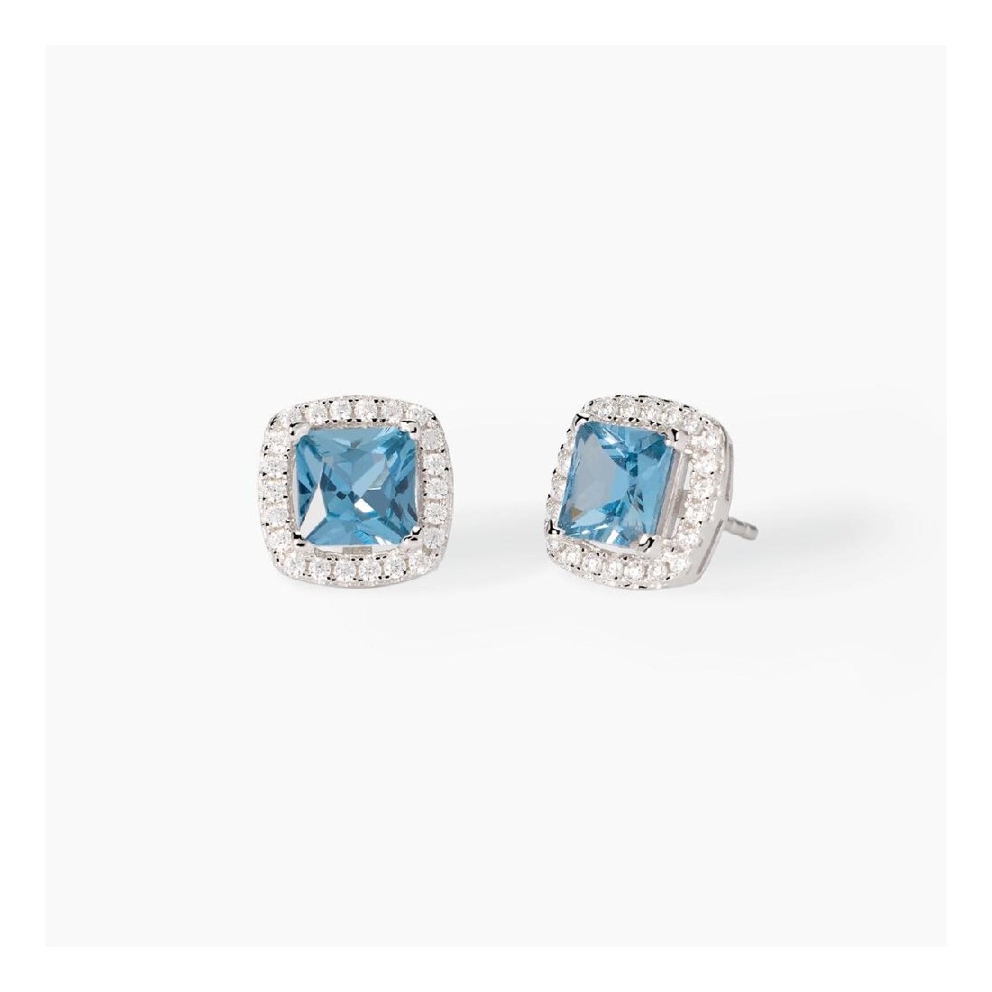 MABINA 563864 - Orecchini in argento 925/°°° acquamarina sintetica e zirconi