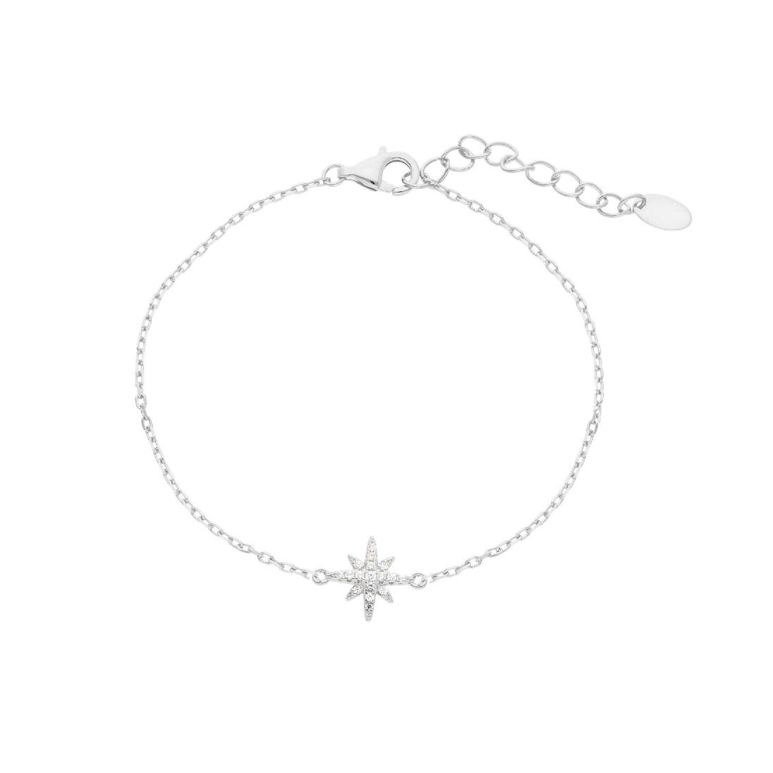 Bracciale in argento 925/ooo e zirconia cubica con stella