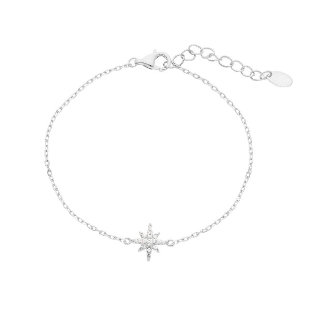 Bracciale in argento 925/ooo e zirconia cubica con stella