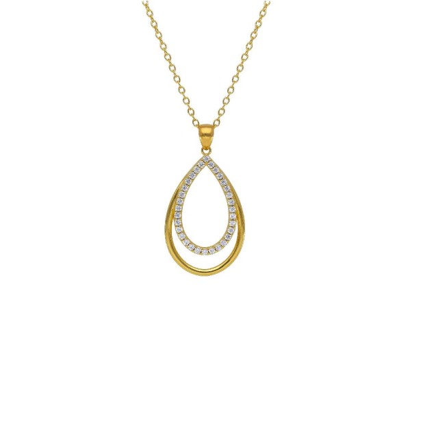 Girocollo in oro giallo 750/°°° e zirconia cubica