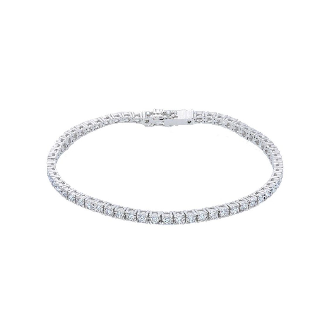Bracciale tennis in oro bianco 750/ooo e diamante
