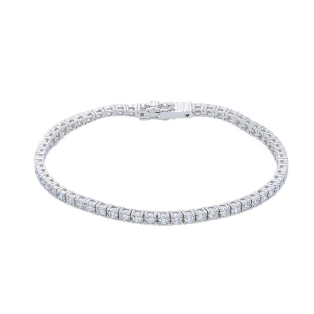 Bracciale tennis in oro bianco 750/ooo e diamante