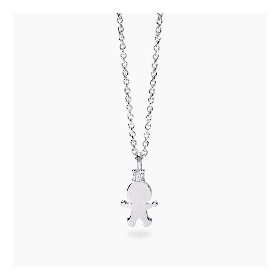 MABINA 553801 - Girocollo in argento 925/°°°  e diamanti lab-grown