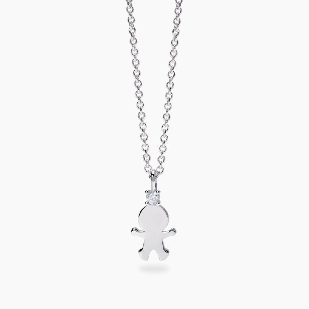 MABINA 553801 - Girocollo in argento 925/°°°  e diamanti lab-grown