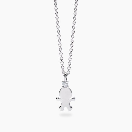 MABINA 553801 - Girocollo in argento 925/°°°  e diamanti lab-grown