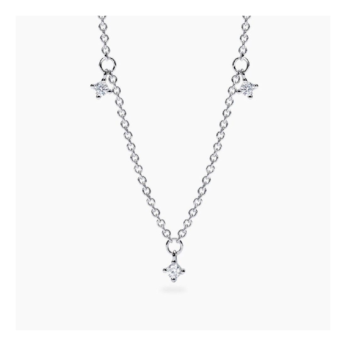 MABINA 553812 - Girocollo in argento 925/°°°  e diamanti lab-grown
