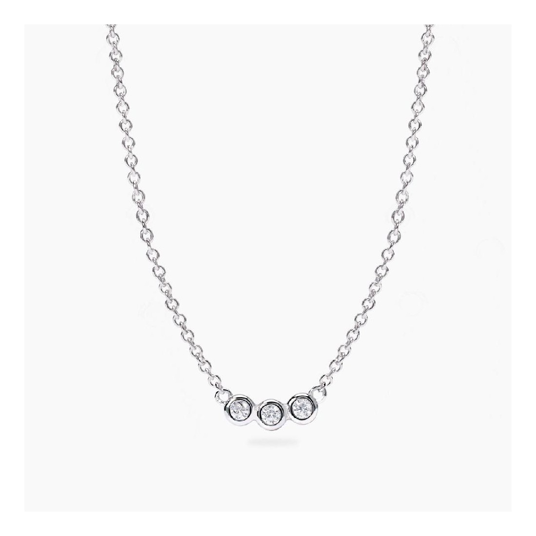 MABINA 553814 - Girocollo in argento 925/°°°  e diamanti lab-grown