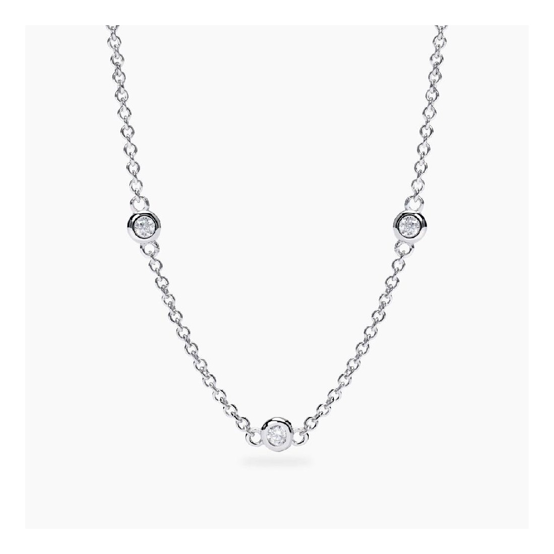 MABINA 553815 - Girocollo in argento 925/°°°  e diamanti lab-grown