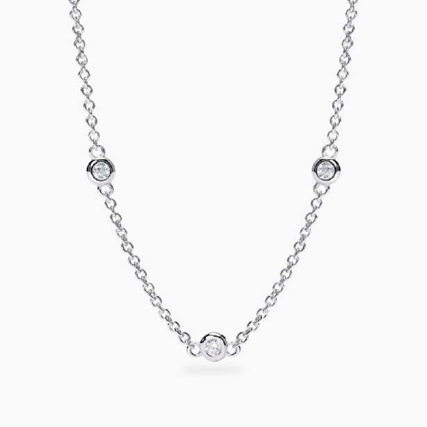 MABINA 553815 - Girocollo in argento 925/°°°  e diamanti lab-grown