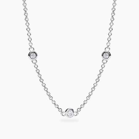 MABINA 553815 - Girocollo in argento 925/°°°  e diamanti lab-grown