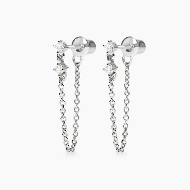 MABINA 563897 - Orecchini in argento 925/°°°  e diamanti lab-grown