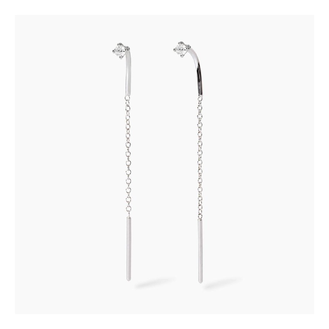 MABINA 563899 - Orecchini in argento 925/°°°  e diamanti lab-grown