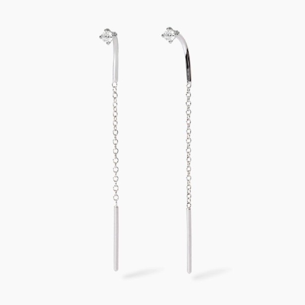 MABINA 563899 - Orecchini in argento 925/°°°  e diamanti lab-grown