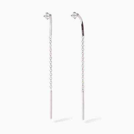 MABINA 563899 - Orecchini in argento 925/°°°  e diamanti lab-grown