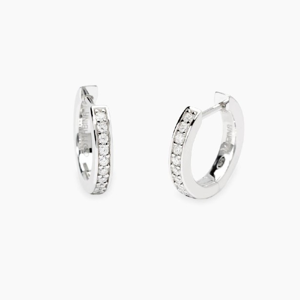 MABINA 563903 - Orecchini in argento 925/°°°  e diamanti lab-grown