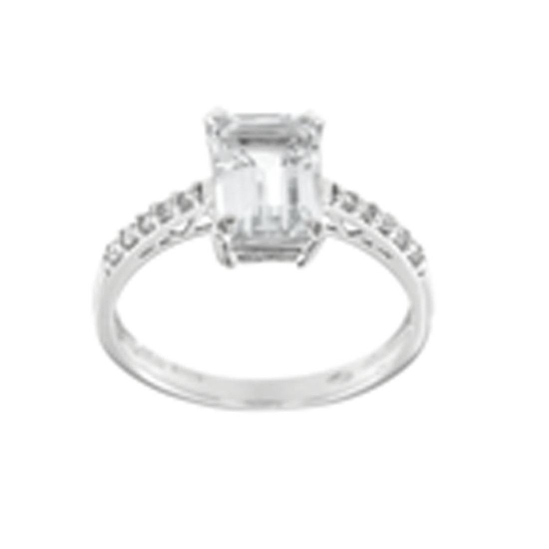 Anello in oro bianco 375/°°° con diamante lab-grown