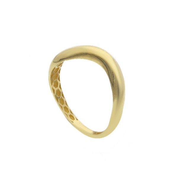 Anello fedina in oro giallo 375/°°°