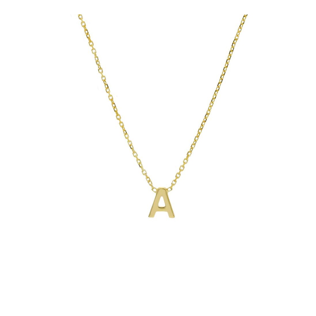 Girocollo in oro giallo 375/ooo con iniziale