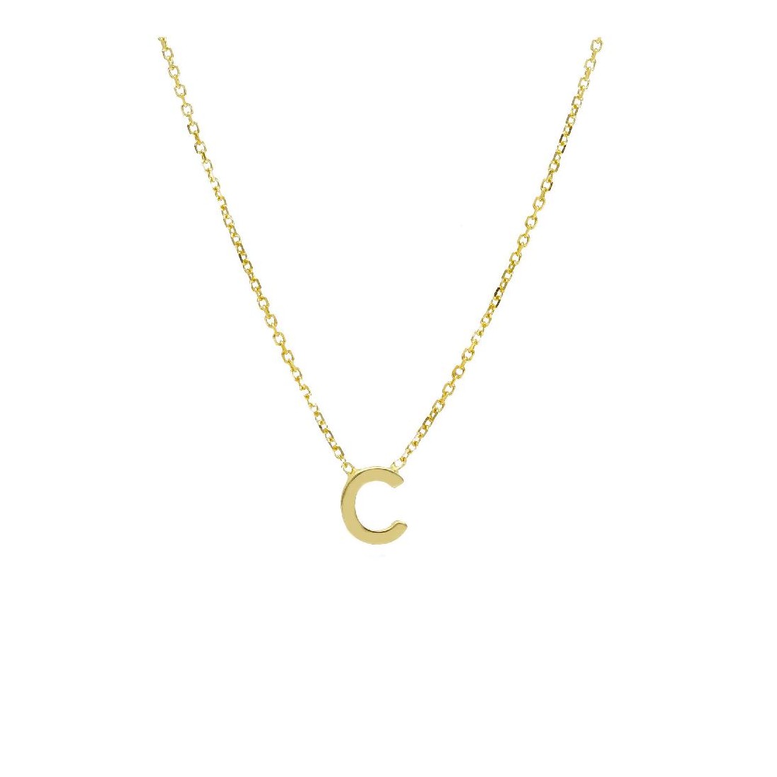 Girocollo in oro giallo 375/°°° con iniziale