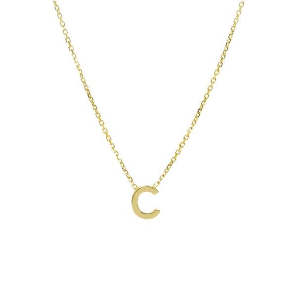 Girocollo in oro giallo 375/°°° con iniziale