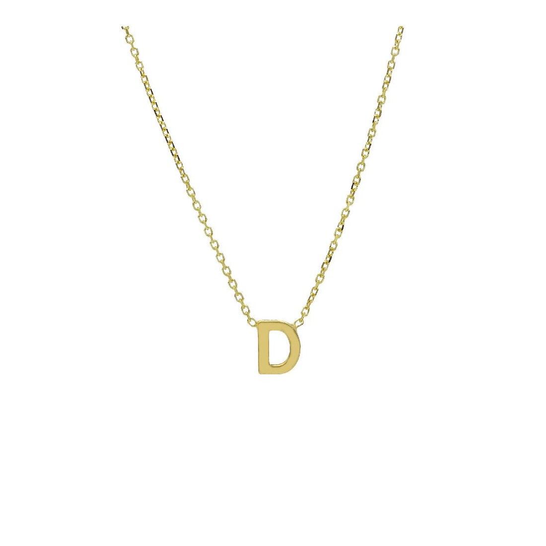 Girocollo in oro giallo 375/ooo con iniziale