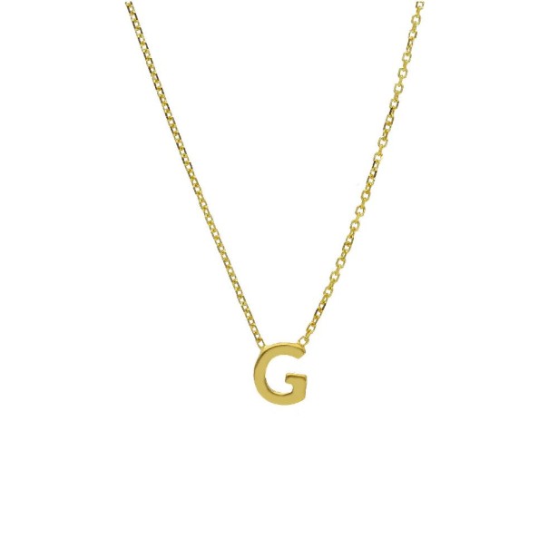 Girocollo in oro giallo 375/ooo con iniziale