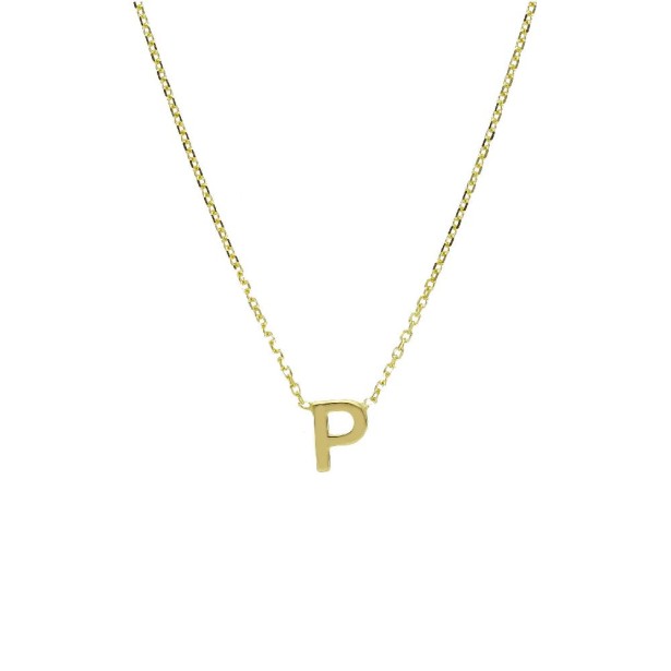 Girocollo in oro giallo 375/ooo con iniziale