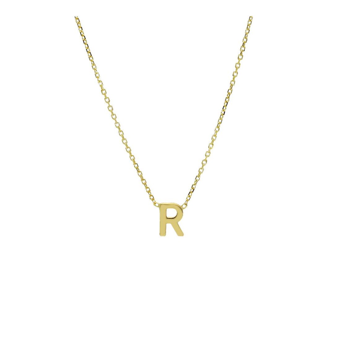 Girocollo in oro giallo 375/ooo con iniziale