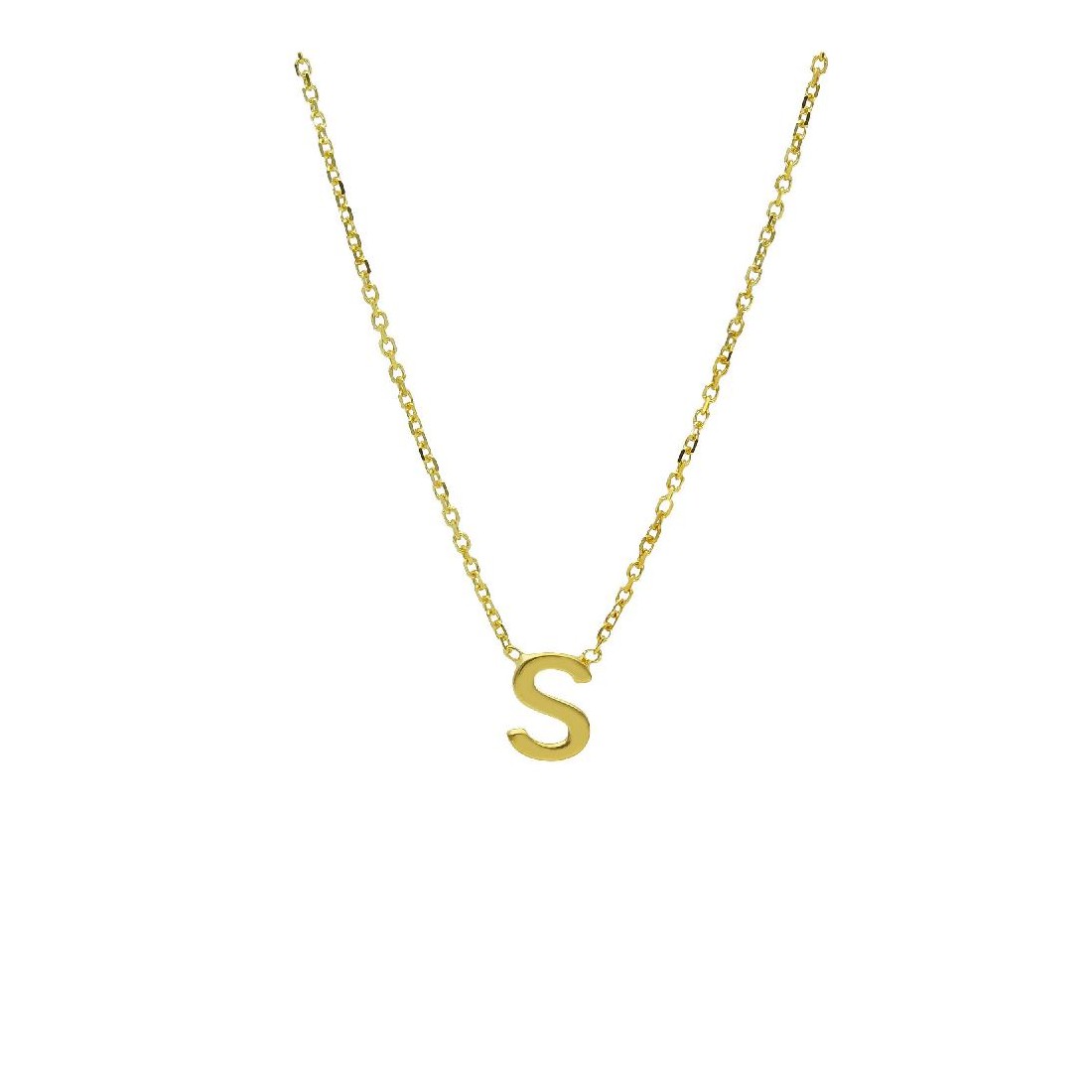 Girocollo in oro giallo 375/ooo con iniziale