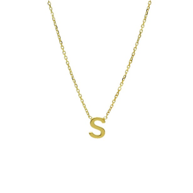 Girocollo in oro giallo 375/ooo con iniziale