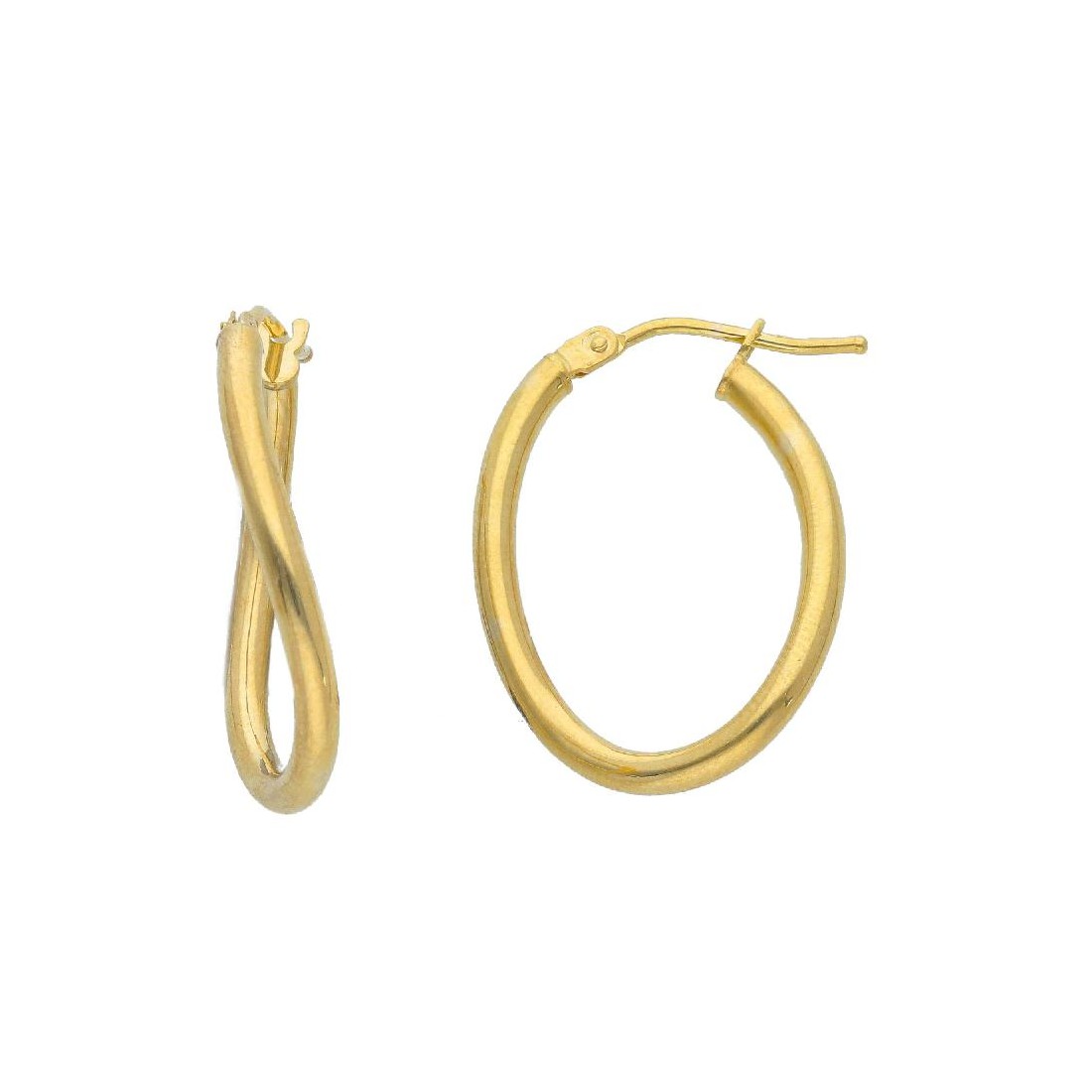Orecchini cerchio in oro giallo 375/ooo