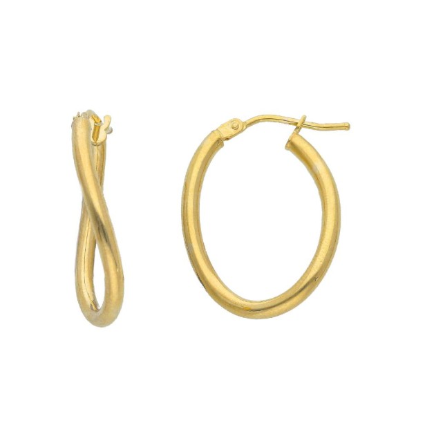 Orecchini cerchio in oro giallo 375/ooo