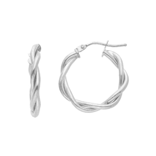 Orecchini cerchio in oro bianco 375/ooo