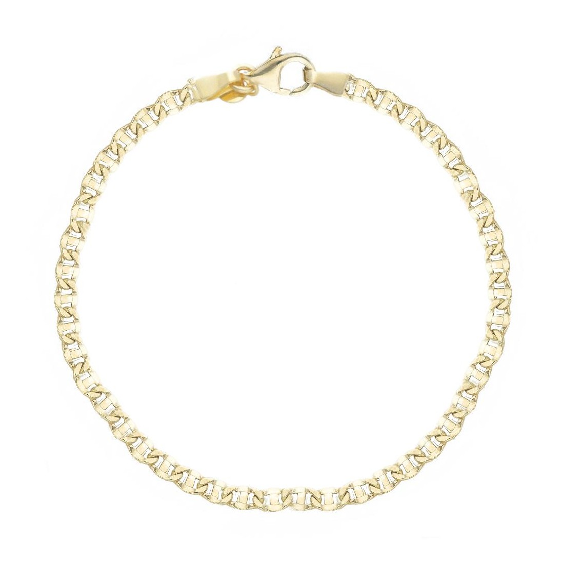 Bracciale catena traversino in oro giallo 375/ooo