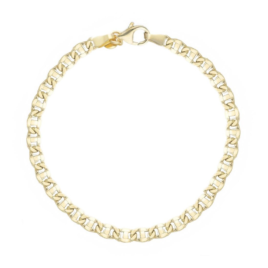 Bracciale catena traversino in oro giallo 375/ooo