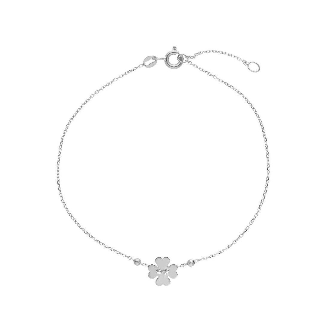 Bracciale in oro bianco 750/ooo con quadrifoglio