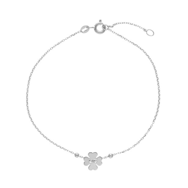 Bracciale in oro bianco 750/ooo con quadrifoglio