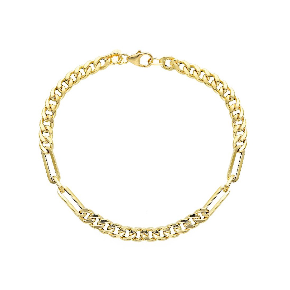 Bracciale maglia mix in oro giallo 750/ooo