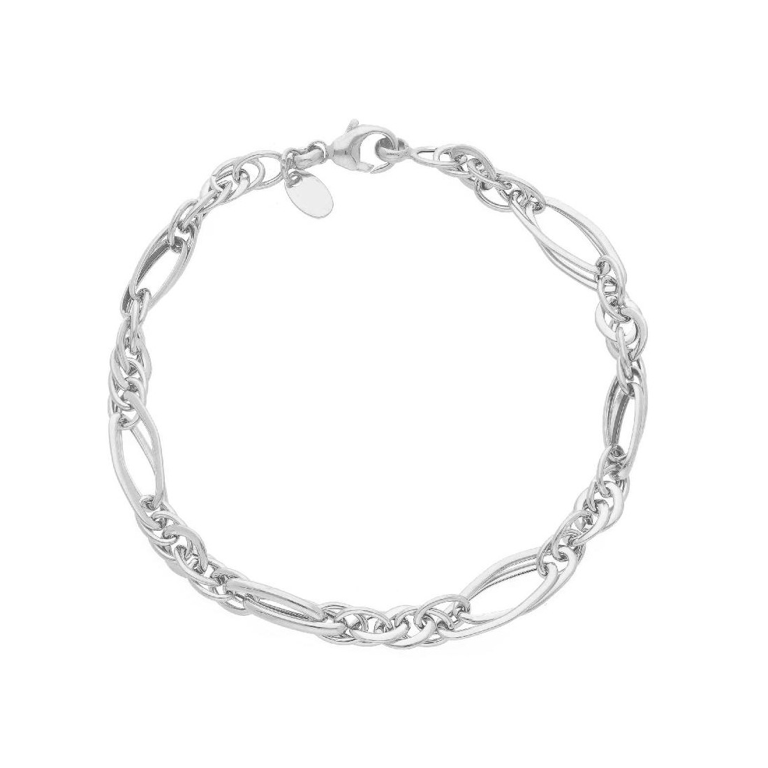 Bracciale maglia in oro bianco 750/ooo