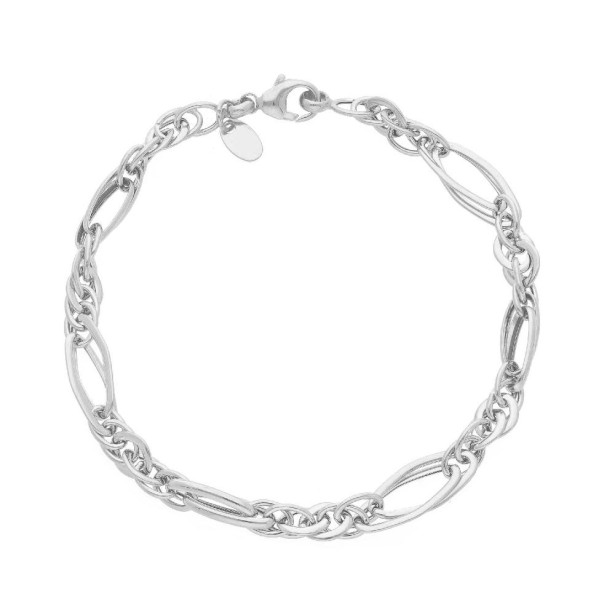 Bracciale maglia in oro bianco 750/ooo