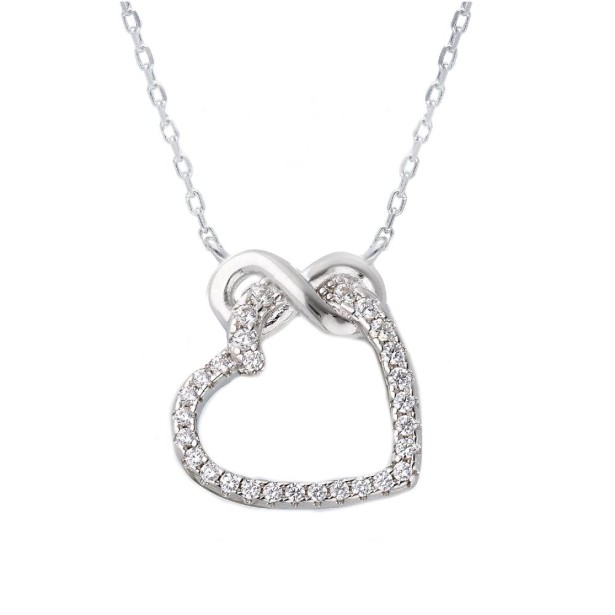 Girocollo in argento 925/ooo e zirconia cubica con cuore