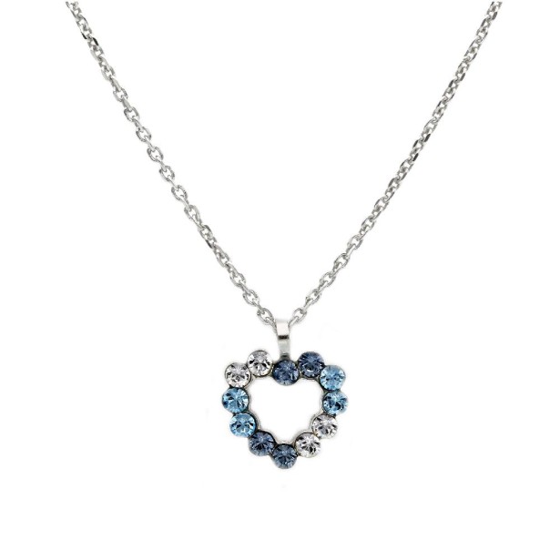 Girocollo in argento 925/ooo e cristallo artificiale con cuore