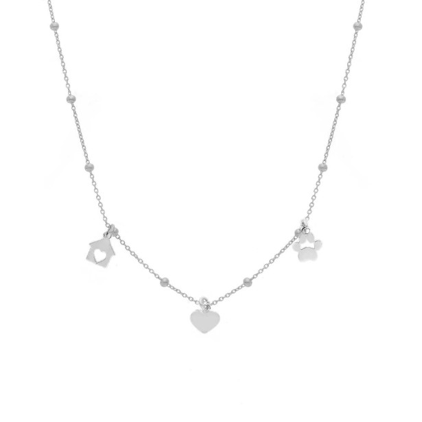 Girocollo in argento 925/ooo con charms
