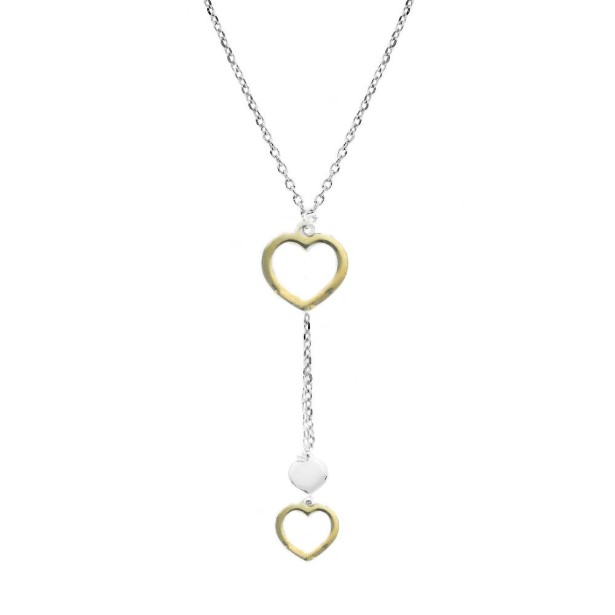 Girocollo in argento bicolore 925/ooo con cuore