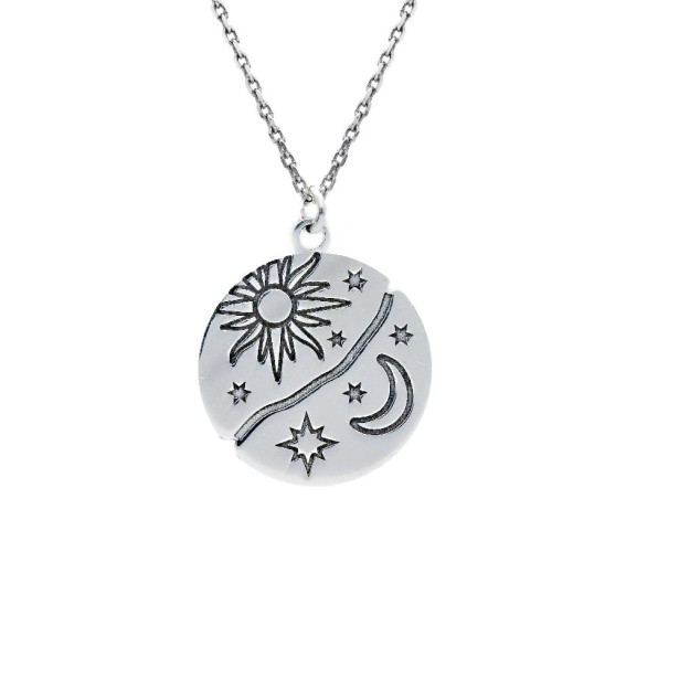Girocollo in argento 925/ooo con sole e luna
