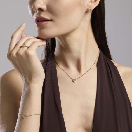 MABINA 523454 - Anello in argento 925/°°° placcato oro 18Kt e zirconi