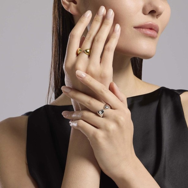 MABINA 523463 - Anello in argento 925/°°° placcato oro 18Kt